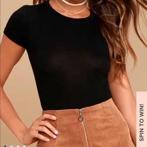 Lulus black crop top